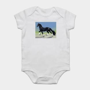 Trotting Friesian Cross Baby Bodysuit